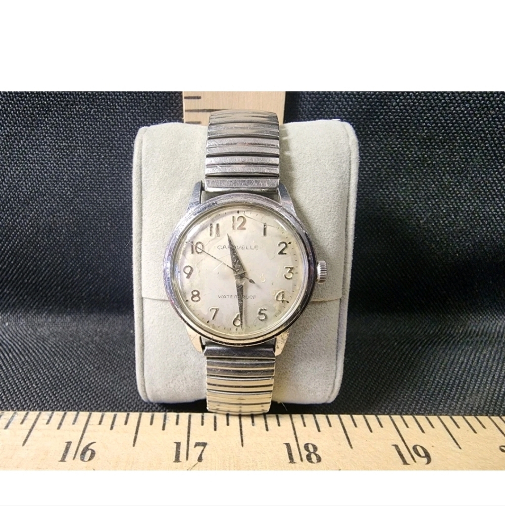 Vintage Caravelle Men's Watch Automatic Winds Runs Stops